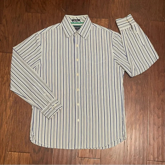 American Eagle Striped Long Sleeve Button Down Shirt - Picture 1 of 9